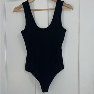 Nuuds Black Sleeveless Fitted Bodysuit